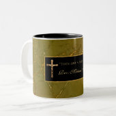 カトリック司祭十字大理石聖なる書物、 経典引用文 ツートーンマグカップ (正面左)