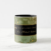 カトリック司祭十字大理石聖なる書物、 経典引用文 ツートーンマグカップ (中央)