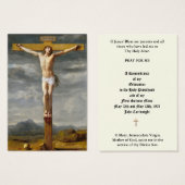 カトリック司祭叙位記念日の神聖なカード (正面&裏面)