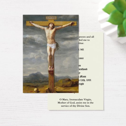 カトリック司祭叙位記念日の神聖なカード (デスク)