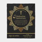 カトリック司祭叙位記念日の贈り物 フリースブランケット (正面)