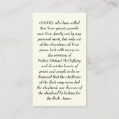 カトリック司祭祈りの言葉ミサ・オファリング プレイスカード (裏面)