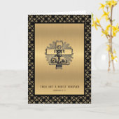 カトリック司祭記念エレガント戒律 カード (黄色い花)