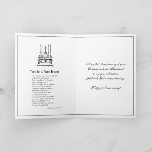 カトリック司祭記念日コーディネーションエンジェルズカード カード (内部)