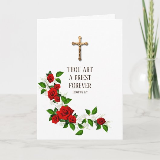 カトリック司祭記念日十字架 カード (正面)