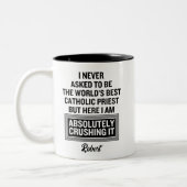 カトリック司祭 ツートーンマグカップ (左)