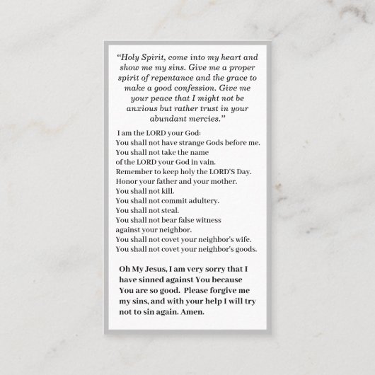 カトリック和解カード 名刺 (裏面)