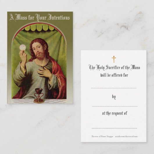 カトリック大衆が祈りの言葉聖書を提供 名刺 (正面/裏面)