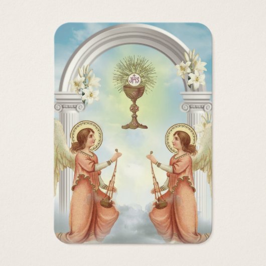 カトリック天使の葬儀祈りの言葉メモリアルカード (正面)