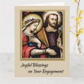 カトリック婚約おめでとうカード付き/祈りの言葉 カード (黄色い花)