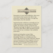 カトリック婚約求愛祈りの言葉神聖カード 名刺 (裏面)