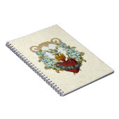 カトリック宗教ハートMaryヴィンテージフローラ ノートブック (右側)