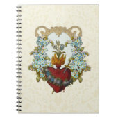 カトリック宗教ハートMaryヴィンテージフローラ ノートブック (正面)