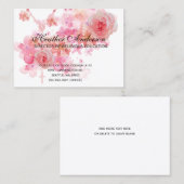 カトリック宗教ロザリオピンクバラ宗教 名刺 (正面/裏面)