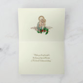 カトリック宗教ヴァージンメアリーベビーイエスホリー カード (内部)