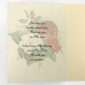 カトリック宗教ヴィンテージ聖バレンタイン祈りの言葉 三つ折りクリスマスカード (内部最初)