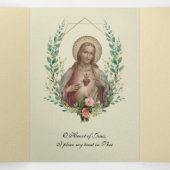 カトリック宗教ヴィンテージ誕生日イエス祈りの言葉 三つ折りクリスマスカード (内部中)