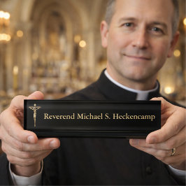 カトリック宗教十字架イエス祭司 デスクネームプレート