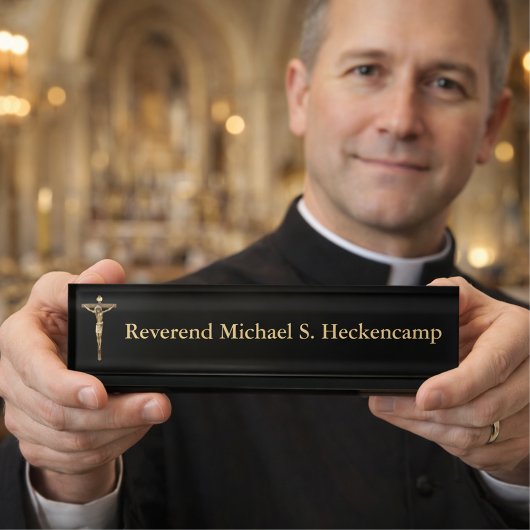 カトリック宗教十字架イエス祭司 デスクネームプレート