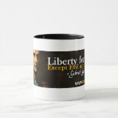 カトリック宗教引用文オンリバティモレノ マグカップ (中央)