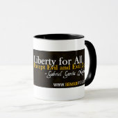 カトリック宗教引用文オンリバティモレノ マグカップ (正面右)