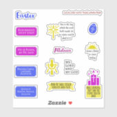 カトリック宗教復活祭ラテカラフルンマス シール (シート)