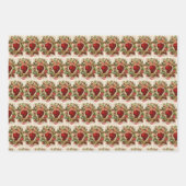 カトリック宗教聖なるハートイエスヴァージンマリア ラッピングペーパーシート (正面)