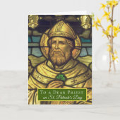 カトリック宗教聖パトリック日司教 カード (黄色い花)
