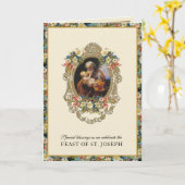 カトリック宗教聖ヨセフ饗宴祈りの言葉カード カード (黄色い花)