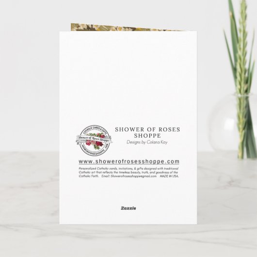 カトリック宗教聖ヨセフ饗宴祈りの言葉カード カード (裏面)