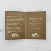 カトリック宗教聖ヨセフ饗宴祈りの言葉 カード (内部)