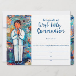 カトリック少年のための最初の交代証明書 カード