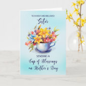 カトリック尼母の日のシスター恵みカップ カード (黄色い花)