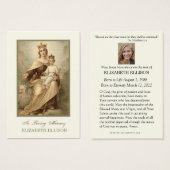 カトリック山カーメル葬儀祈りの言葉カード (正面&裏面)