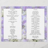 カトリック式パープルフラワープログラムテンプレート (裏面)