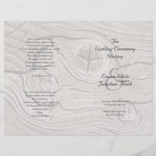 カトリック式木畳み結婚式 プログラム (正面)