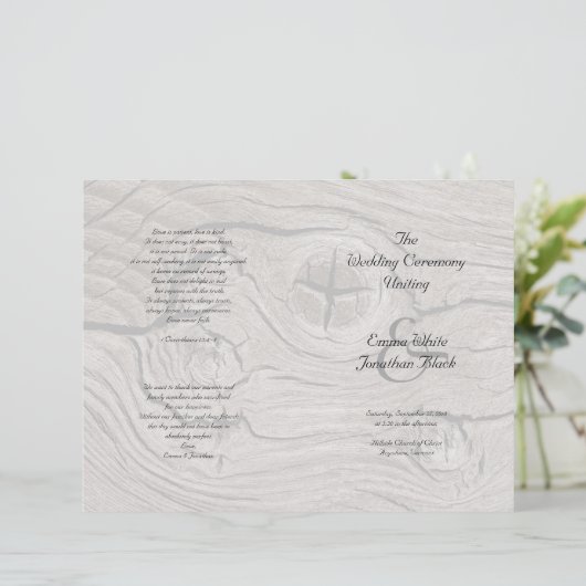 カトリック式木畳み結婚式 プログラム (スタンド正面)