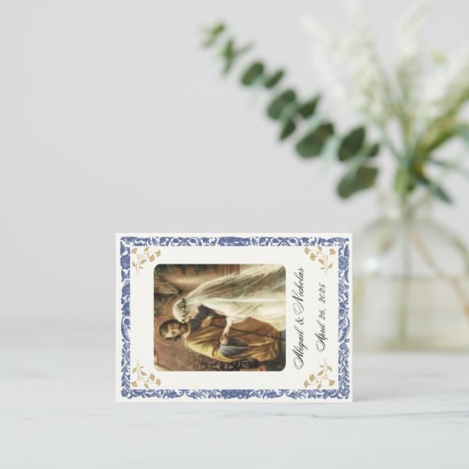 カトリック式結婚式の聖なるカード エンクロージャーカード (スタンド正面)