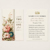 カトリック式結婚式 聖書 祈りのカード (正面&裏面)