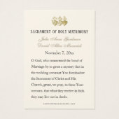 カトリック式結婚式 聖書 祈りのカード (裏面)