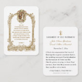 カトリック式結婚式 聖書 祈りのカード プレイスカード (正面/裏面)