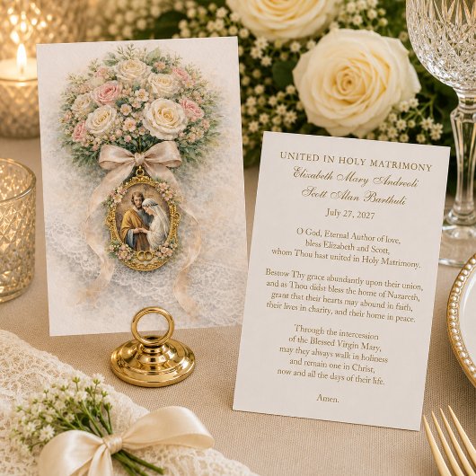 カトリック式結婚 祝福の祈り カード 婚約
