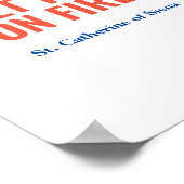 カトリック引用文が世界を火のポスターに ポスター (角)