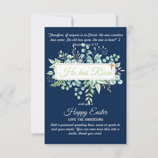 カトリック復活祭カード宗教聖句バイブル引用文 (正面)