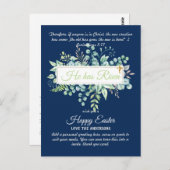 カトリック復活祭カード宗教聖句バイブル引用文 ポストカード (正面/裏面)