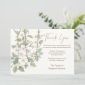 カトリック念珠フローラ葬儀の弔意悔やみや弔慰 サンキューカード (スタンド正面)