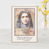 カトリック悔やみや弔慰コンドリアンスヴァージンメアリー カード (黄色い花)