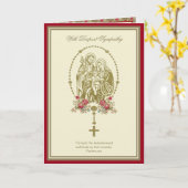 カトリック悔やみや弔慰ホーリーファミリー聖なる書物、 経典祈りの言葉 カード (黄色い花)