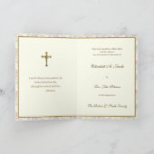 カトリック悔やみや弔慰ミサ十字架バラ カード (内部)