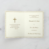 カトリック悔やみや弔慰ミサ十字架フローラ カード (内部)